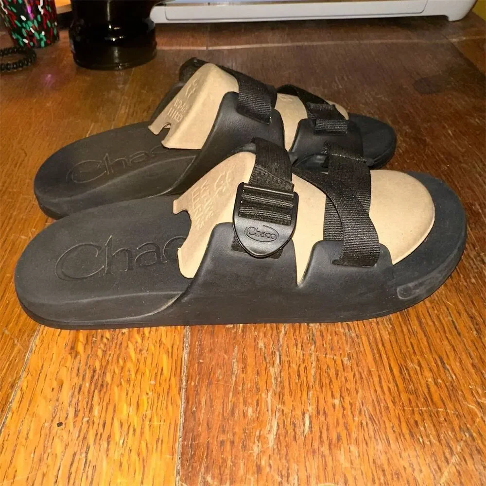 Chaco Men's Chillos Slide Sandals Black Size 12 Casual Summer